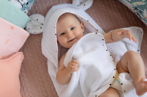 Bubaba by FreeON ručnik s ušima 75x75 cm, bijeli