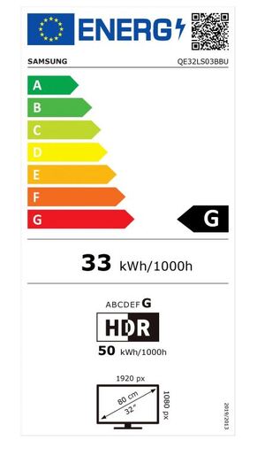 Samsung 32" QLED TV The Frame QE32LS03C, Full HD, Tizen Smart TV, Mat zaslon