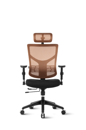 Ergovision Essent 03, uredska stolica, narančasta leđa/crno sjedalo