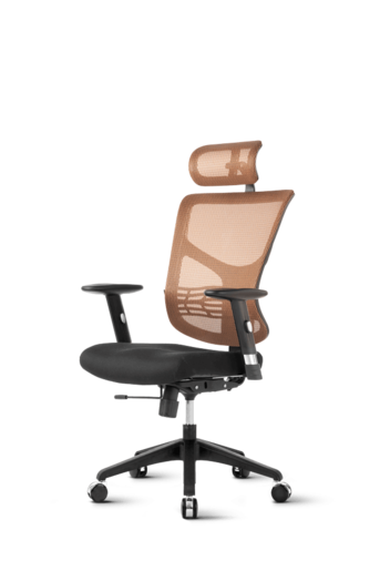 Ergovision Essent 03, uredska stolica, narančasta leđa/crno sjedalo