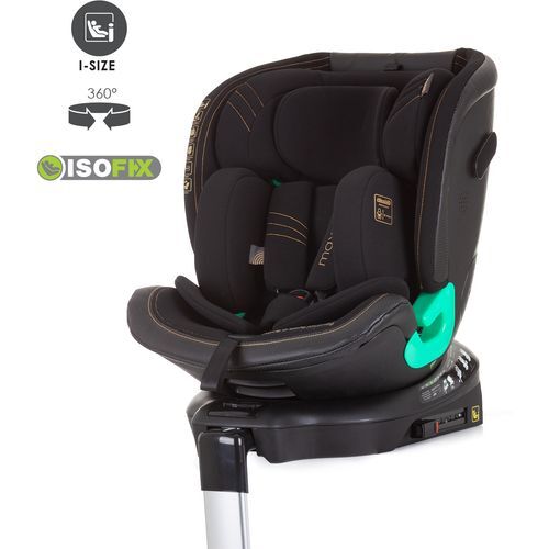 Chipolino autosjedalica 360 I-size 40-150 cm MAX SAFE,  0-36 kg, ISOFIX, Ebony