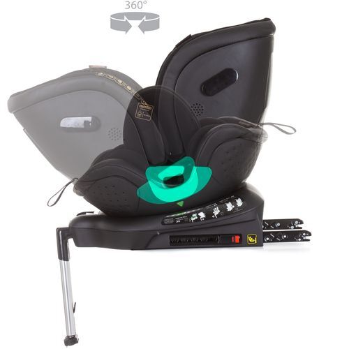 Chipolino autosjedalica 360 I-size 40-150 cm MAX SAFE,  0-36 kg, ISOFIX, Ebony