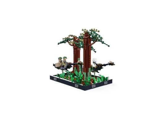 LEGO Diorama potjere na jurnicima na Endoru™ 75353
