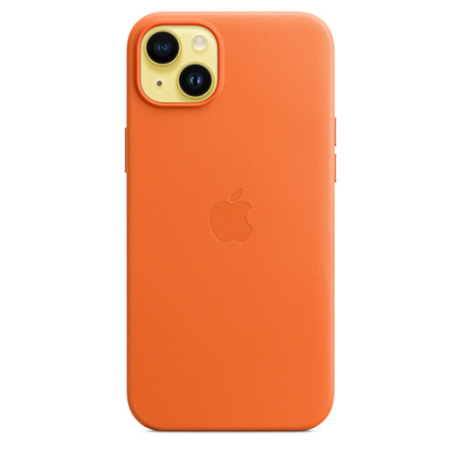 Apple iPhone 14 Plus Leather Case s MagSafe, Orange