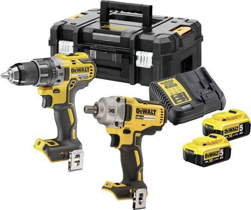 DEWALT akumulatorski set bušilica-odvijač DCD791 + udarni odvijač DCF894 + 2x 5.0Ah u koferu - DCK2077P2T