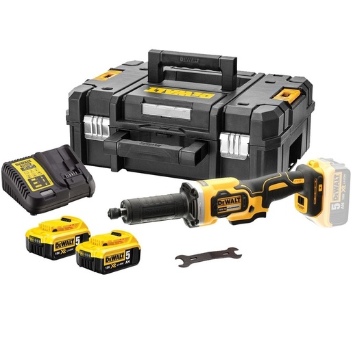 DEWALT akumulatorska ravna brusilica 18 V, 2x5,0 Ah LI-Ion - DCG426P2