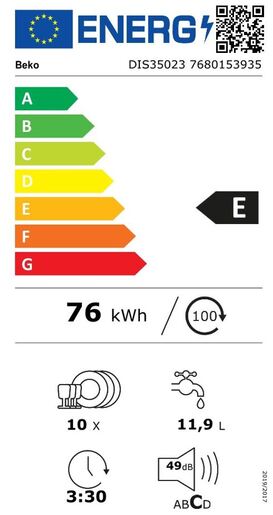 Beko perilica posuđa DIS35023