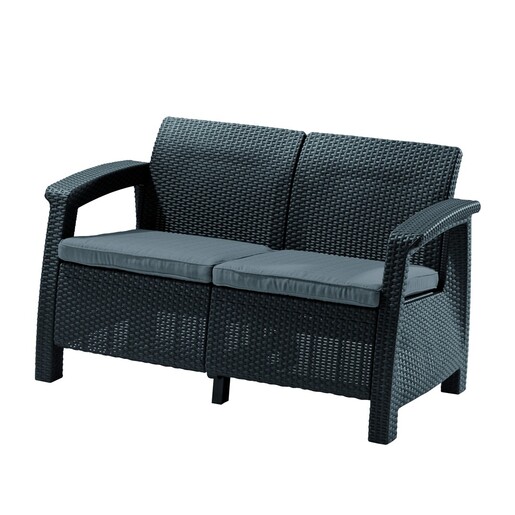 KETER CORFU LOVE SEAT dvosjed, grafit-hladno siva boja