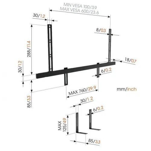 Vogel's nosač za soundbar zvučnike SOUND3550