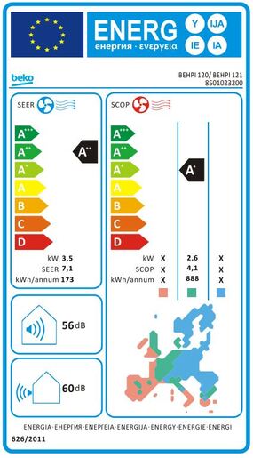 Beko klima uređaj BEHPI 120/BEHPI 121