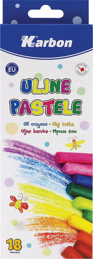 Pastele uljne, KARBON, 18 komada