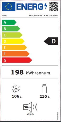 Beko hladnjak B5RCNA365HXB