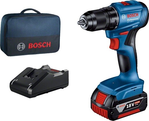 Bosch Professional akumulatorska udarna bušilica GSR 185-LI 1x4.0 Ah, GAL 18V-40, meka torbica