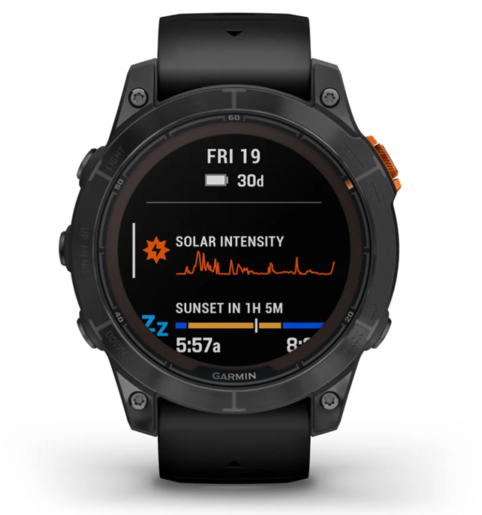 Garmin Fenix 7 PRO SOLAR, Tamnosivi s crnim remenom, 010-02777-01, pametni sat