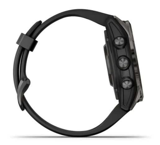 Garmin Fenix 7S PRO Sapphire SOLAR, Tamnosivi titanijski s DLC slojem i crnim remenom, 010-02776-11, pametni sat