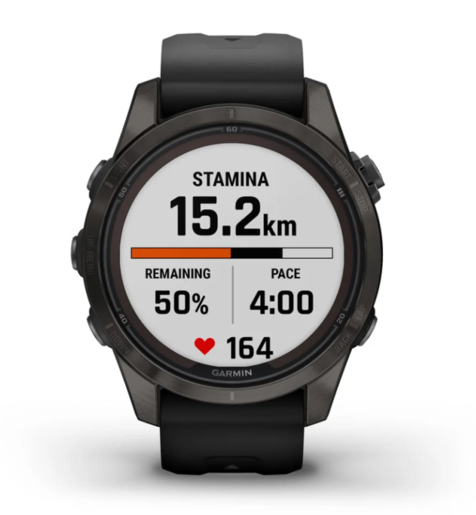 Garmin Fenix 7S PRO Sapphire SOLAR, Tamnosivi titanijski s DLC slojem i crnim remenom, 010-02776-11, pametni sat