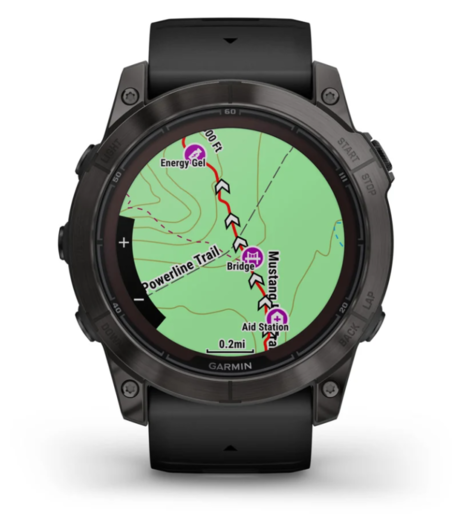 Garmin Fenix 7X PRO Sapphire SOLAR, Tamnosivi titanijski s DLC slojem i crnim remenom, 010-02778-11, pametni sat