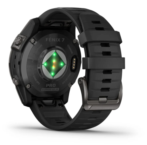 Garmin Fenix 7 PRO Sapphire SOLAR, Tamnosivi titanijski s DLC slojem i crnim remenom, 010-02777-11, pametni sat