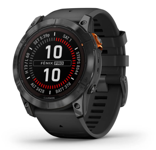 Garmin Fenix 7X PRO SOLAR, Tamnosivi s crnim remenom, 010-02778-01, pametni sat