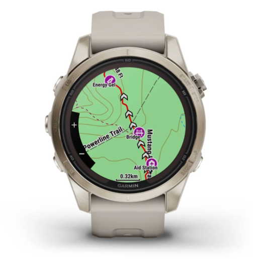 Garmin Fenix 7S PRO Sapphire SOLAR, Nježno-zlatni s remenom svijetle boje pijeska, 010-02776-15, pametni sat