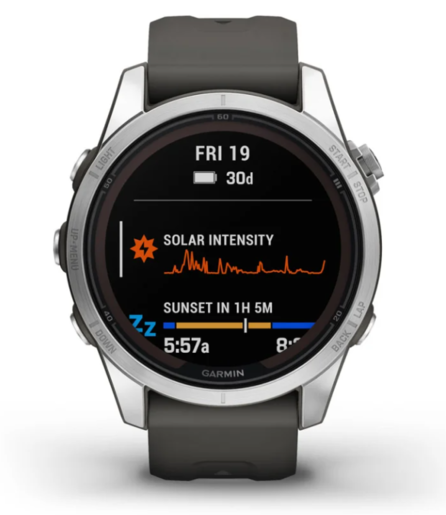 Garmin Fenix 7S PRO SOLAR, Srebrni s grafitno sivim remenom, 010-02776-01, pametni sat