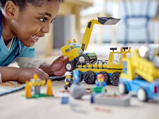 LEGO City Great Vehicles Građevinski kamioni i kran s kuglom za rušenje 60391