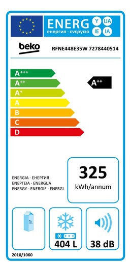 Beko zamrzivač RFNE448E35W