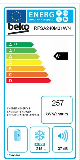 Beko zamrzivač RFSA240M31WN