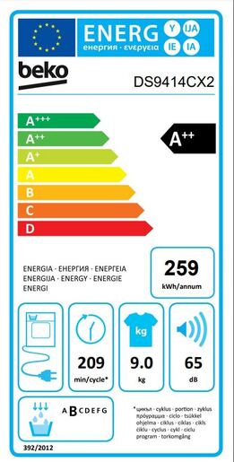 Beko sušilica rublja DS9414CX2
