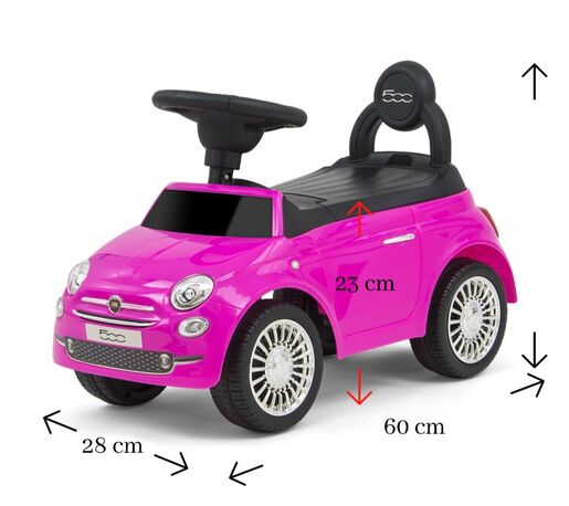 Dječja guralica Fiat 500, roza