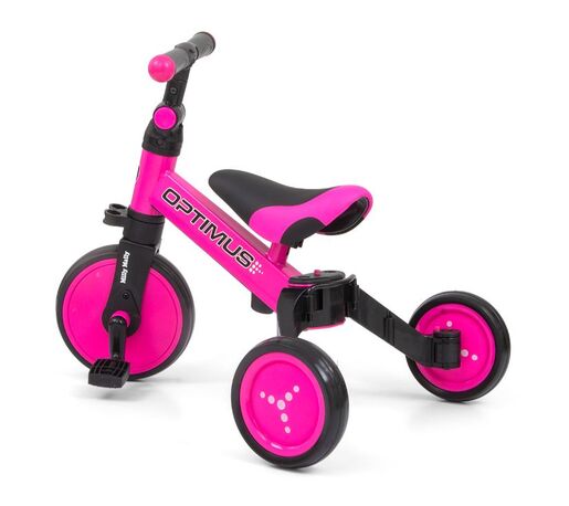 Dječji tricikl-guralica 3u1 Optimus, roza