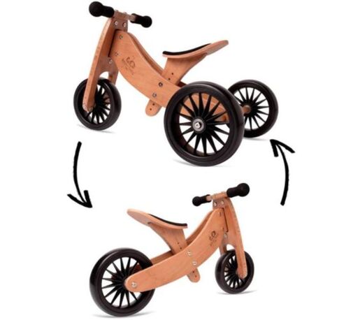 Kinderfeets drvena dječja guralica Tiny Tot Plus 2u1 Bamboo