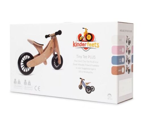 Kinderfeets drvena dječja guralica Tiny Tot Plus 2u1 Bamboo