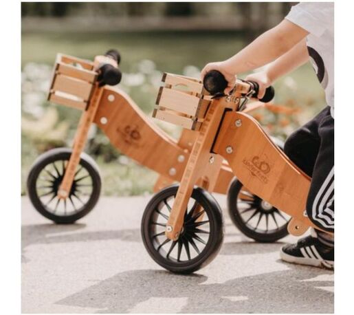 Kinderfeets drvena dječja guralica Tiny Tot Plus 2u1 Bamboo