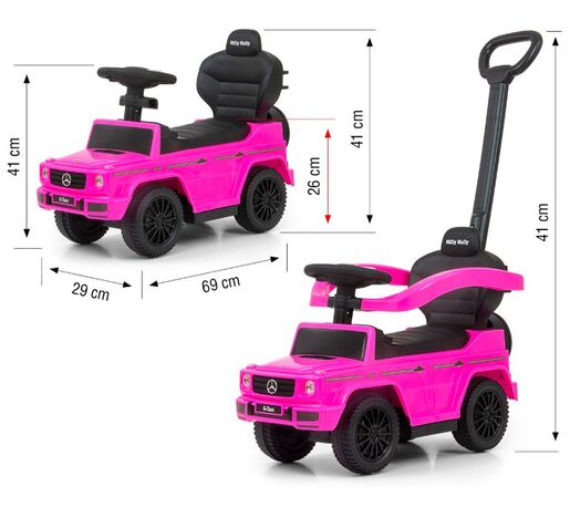 Milly Mally auto-guralica Mercedes G350d, roza
