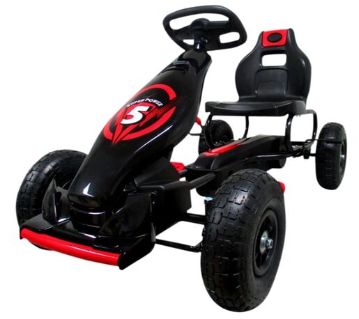 Dječji karting G8 na pedale, crno/crveni