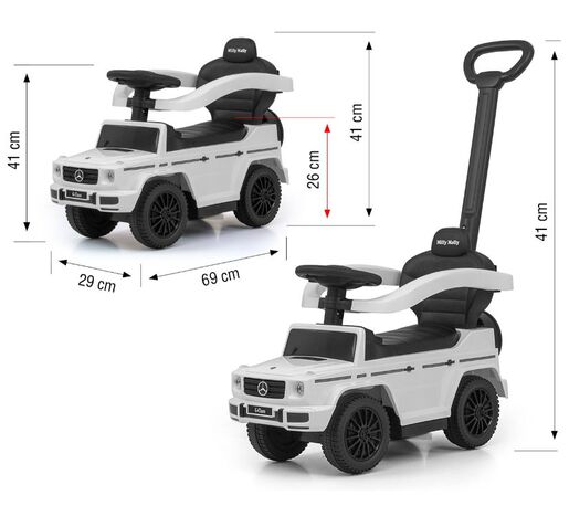 Milly Mally auto-guralica Mercedes G350d, bijela