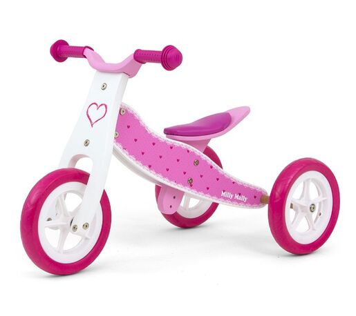 Milly Mally 2u1 tricikl bez pedala, srca