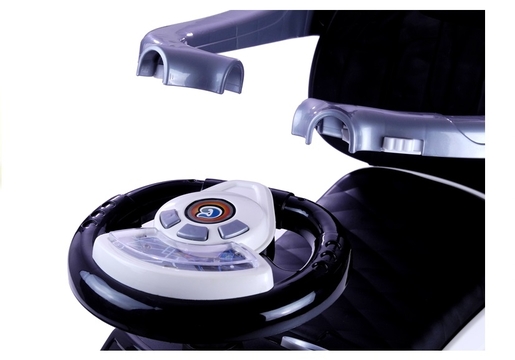 Dječja guralica-automobil s drškom, bijela