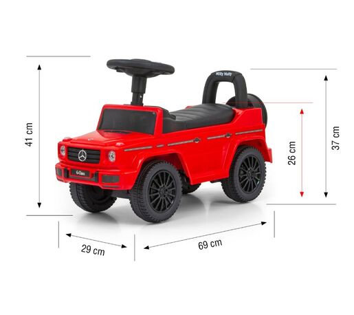 Milly Mally auto bez pedala Mercedes G350d, crveni