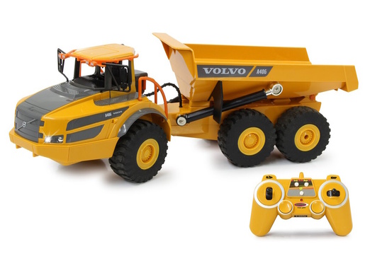 Jamara kamion na daljinsko upravljanje, kiper Volvo A40G, 1:20, žuti