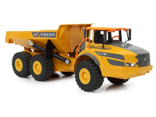 Jamara kamion na daljinsko upravljanje, kiper Volvo A40G, 1:20, žuti