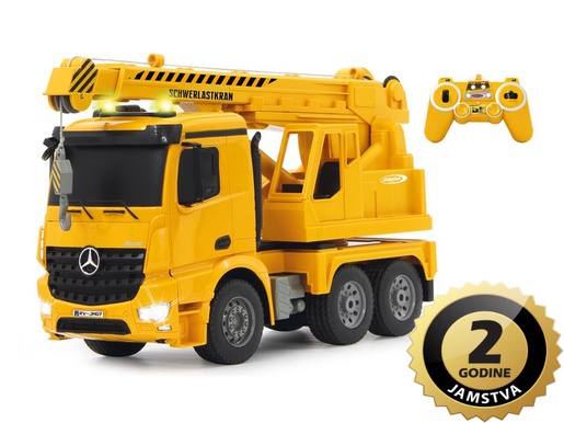 Jamara kamion na daljinsko upravljanje kran Mercedes-Benz Arocs, 1:20, žuti