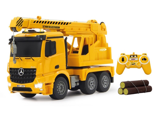 Jamara kamion na daljinsko upravljanje kran Mercedes-Benz Arocs, 1:20, žuti