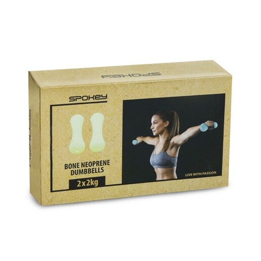 Spokey bučice, SHAPE, 2x2 kg, zelene