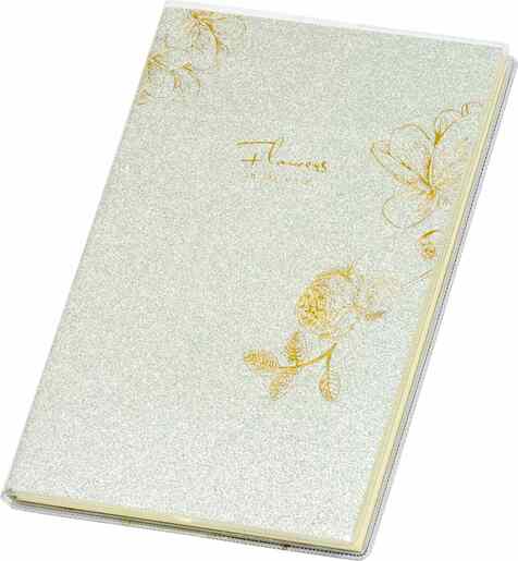 Bilježnica, Blok Happy Glitter Flowers, A5 linije, meki uvez