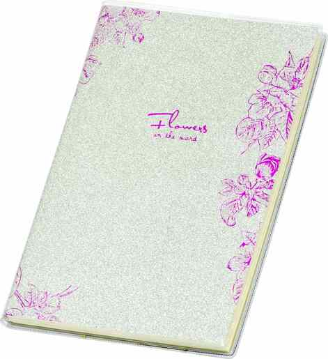 Bilježnica, Blok Happy Glitter Flowers, A5 linije, meki uvez