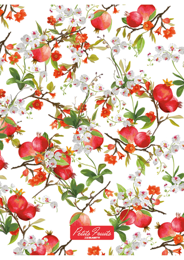 Bilježnica Hard top Petit Fruits, A4 kvadratići, meki uvez