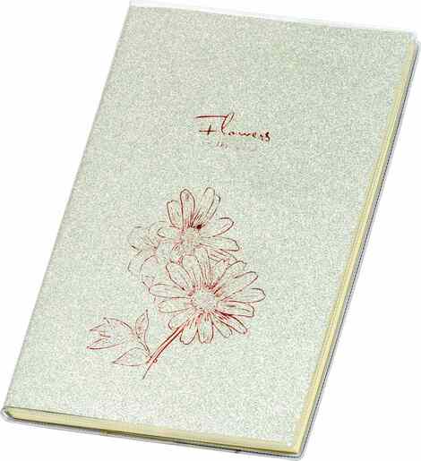 Bilježnica, Blok Happy Glitter Flowers, A5 linije, meki uvez