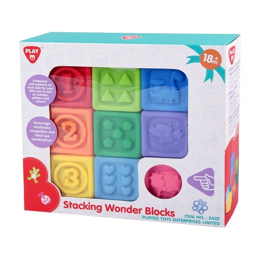 Playgo teksturirane kocke teksturirane 9/1